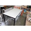 Image 1 : MODERN GLASS TOP DINING TABLE AND 4 CHAIRS