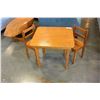Image 1 : CHILDRENS PINE TABLE AND 2 CHAIRS