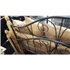 Image 3 : QUEEN SIZE METAL AND WOOD BED FRAME