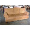 Image 2 : CONTEMPORARY BRASS NAILHEAD ROLLED ARM SOFA