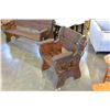 Image 4 : WOOD BENCH AND CHAIR