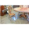 Image 2 : PAW FOOT PEDESTLE TABLE AND FOUR HOOPBACK CHAIRS