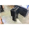 Image 2 : 4 BLACK FOLDING TV TRAYS ON STAND