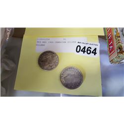 1963 AND 1964 CANADIAN SILVER DOLLARS