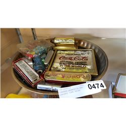 LIGHTERS HARMONICA AND MIRRORED COKE PRINT
