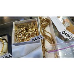 GOLD TONE NECKLACES AND EARRINGS