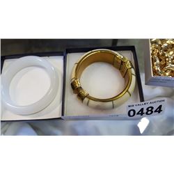 JADE AND BONE BANGLES