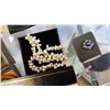 Image 1 : BLACK PEARL LADIES RING AND PEARL NECKLACE