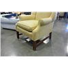Image 3 : TAN UPHOLSTERED WINGBACK CHAIR