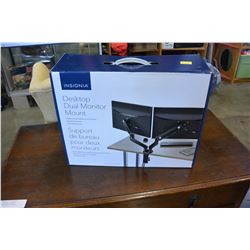 NEW OVERSTOCK INSIGNIA DUAL DESKTOP MONITOR MOUNT