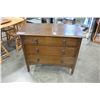 Image 1 : VINTAGE WALNUT 3 DRAWER DRESSER ON METAL CASTORS