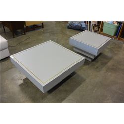 GREY COFFEE TABLE AND END TABLE