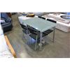Image 1 : GLASS TOP DINING TABLE AND 4 CHAIRS