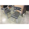Image 4 : GLASS TOP DINING TABLE AND 4 CHAIRS