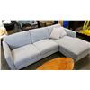 Image 1 : NEW MODERN GREY FABRIC 2 PIECE SECTIONAL SOFA RETAIL $1899
