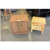 Image 1 : PINE ENDTABLE AND WALNUT FINISH ENDTABLE