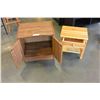 Image 2 : PINE ENDTABLE AND WALNUT FINISH ENDTABLE
