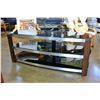 Image 2 : MODERN 3 TIER GLASS ENTERTAINMENT STAND