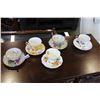 Image 1 : FIVE CHINA CUPS AND SAUCERS