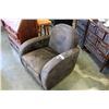Image 1 : BROWN MICROFIBER ARM CHAIR