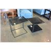 Image 1 : 2 GLASSTOP ENDTABLES