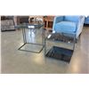 Image 2 : 2 GLASSTOP ENDTABLES