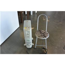 NOMA HEATER AND FOLDING CHAIR