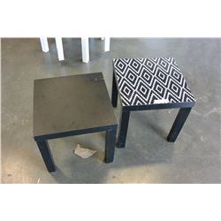 PAIR OF BLACK IKEA ENDTABLES