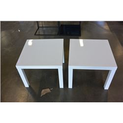2 WHITE IKEA END TABLES