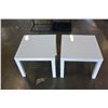 Image 1 : 2 WHITE IKEA END TABLES