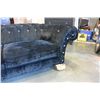 Image 4 : BLACK ROLLED ARM SOFA WITH PLASTIC CRYSTAL STUDS