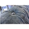 Image 6 : BLACK ROLLED ARM SOFA WITH PLASTIC CRYSTAL STUDS