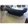 Image 7 : BLACK ROLLED ARM SOFA WITH PLASTIC CRYSTAL STUDS