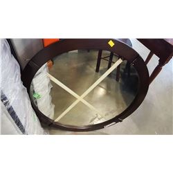 ROUND DARK BROWN DESIGNER MIRROR