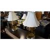 Image 1 : TWO GLASS TABLE LAMPS