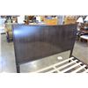 Image 3 : MDOERN BROWN QUEEN SIZE BEDFRAME
