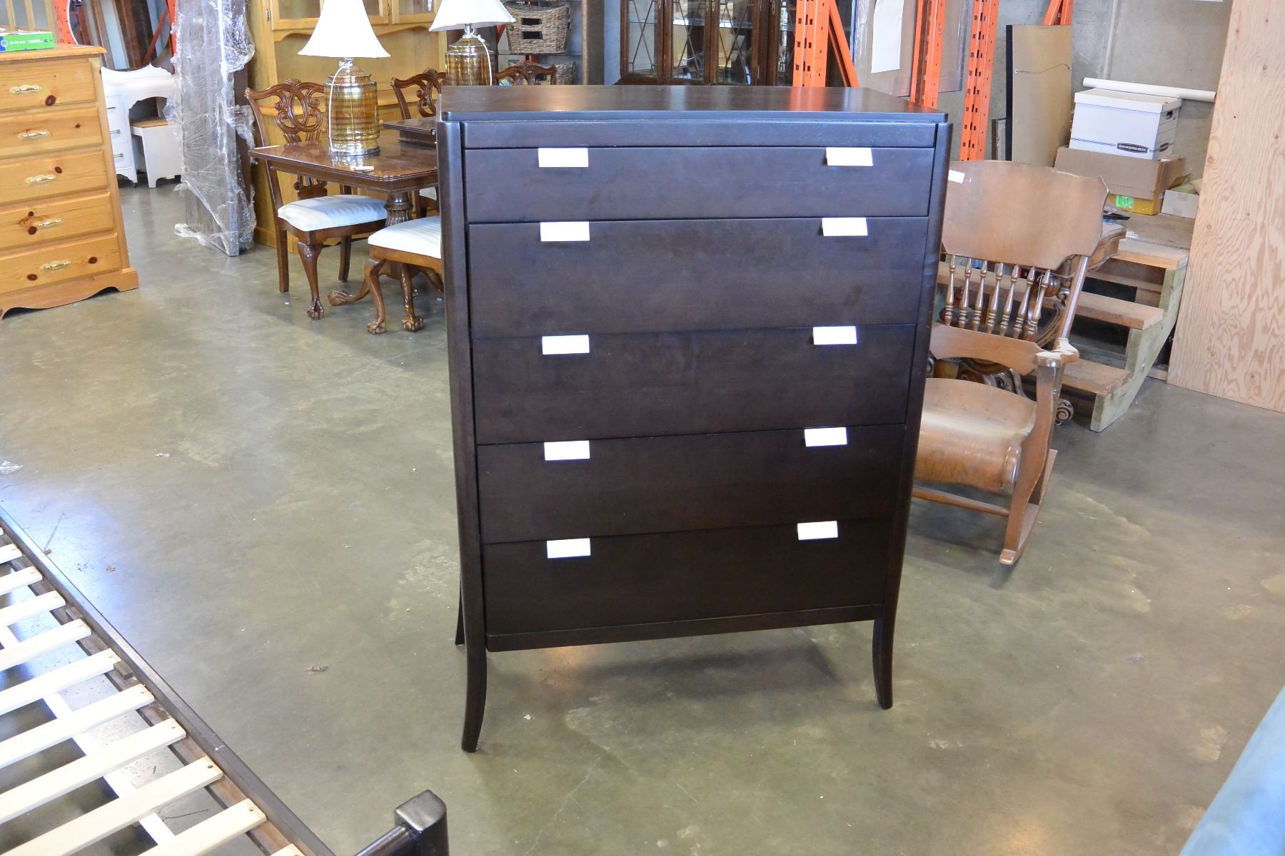 Modern 5 Drawer Tallboy Dresser