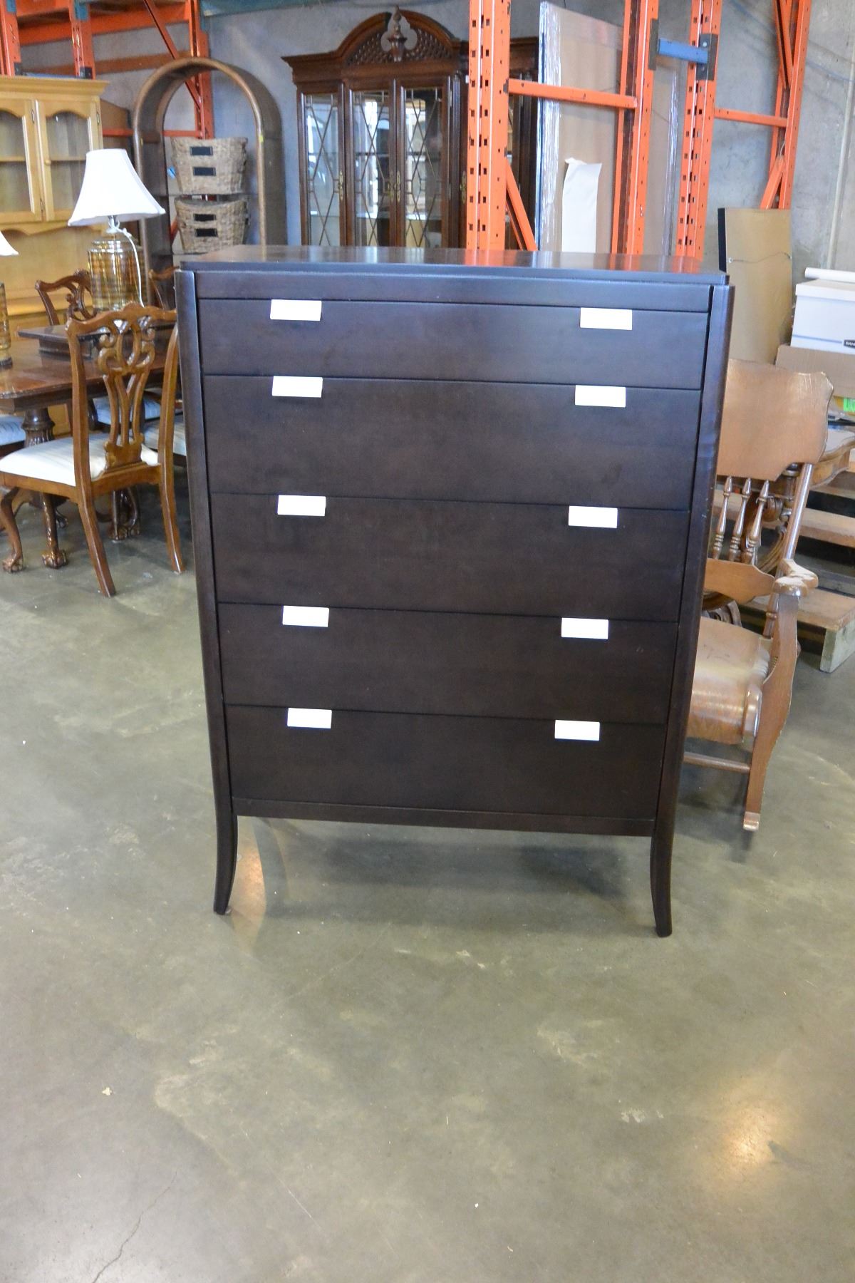 Modern 5 Drawer Tallboy Dresser