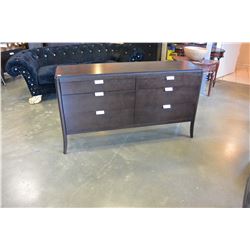 MODERN BROWN 6 DRAWER DRESSER