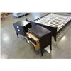 Image 3 : PAIR OF MODERN BROWN 2 DRAWER NIGHTSTANDS