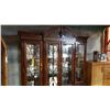 Image 3 : MAHOGANY 3 PIECE CABINET ILLUMINATED