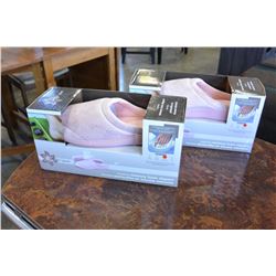 4 NEW PAIRS OF MEMORY FOAM SLIPPERS