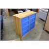 Image 2 : 8 DRAWER MAPLE AND BLUE DRESSER