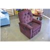 Image 1 : BURGUNDY LAZY BOY POWER LIFT CHAIR