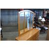 Image 4 : OAK FINISH DRESSER WITH MIRROR