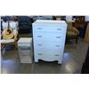 Image 1 : VINTAGE WHITE HIGHBOY DRESSER AND WHITE NIGHTSTAND