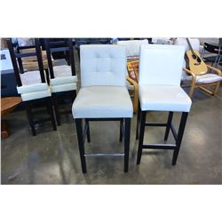 2 LEATHER BAR CHAIRS