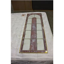 LARGE 67 INCH BY 23.5 INCH STAINED GLASS WINDOW