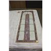 Image 1 : LARGE 67 INCH BY 23.5 INCH STAINED GLASS WINDOW