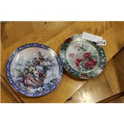 2 STERLING LADIES CHAINS, 2 COLLECTOR PLATES LINA LIU